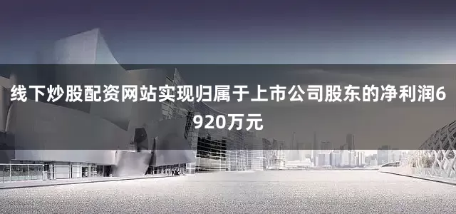 线下炒股配资网站实现归属于上市公司股东的净利润6920万元
